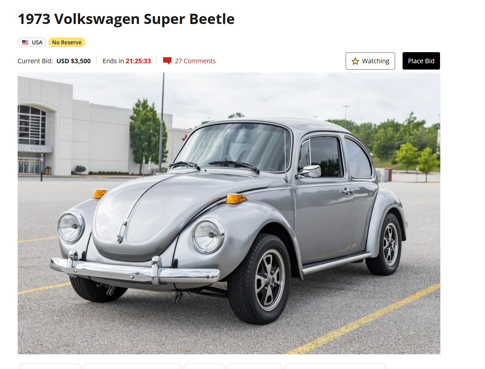 I bid on a bug today